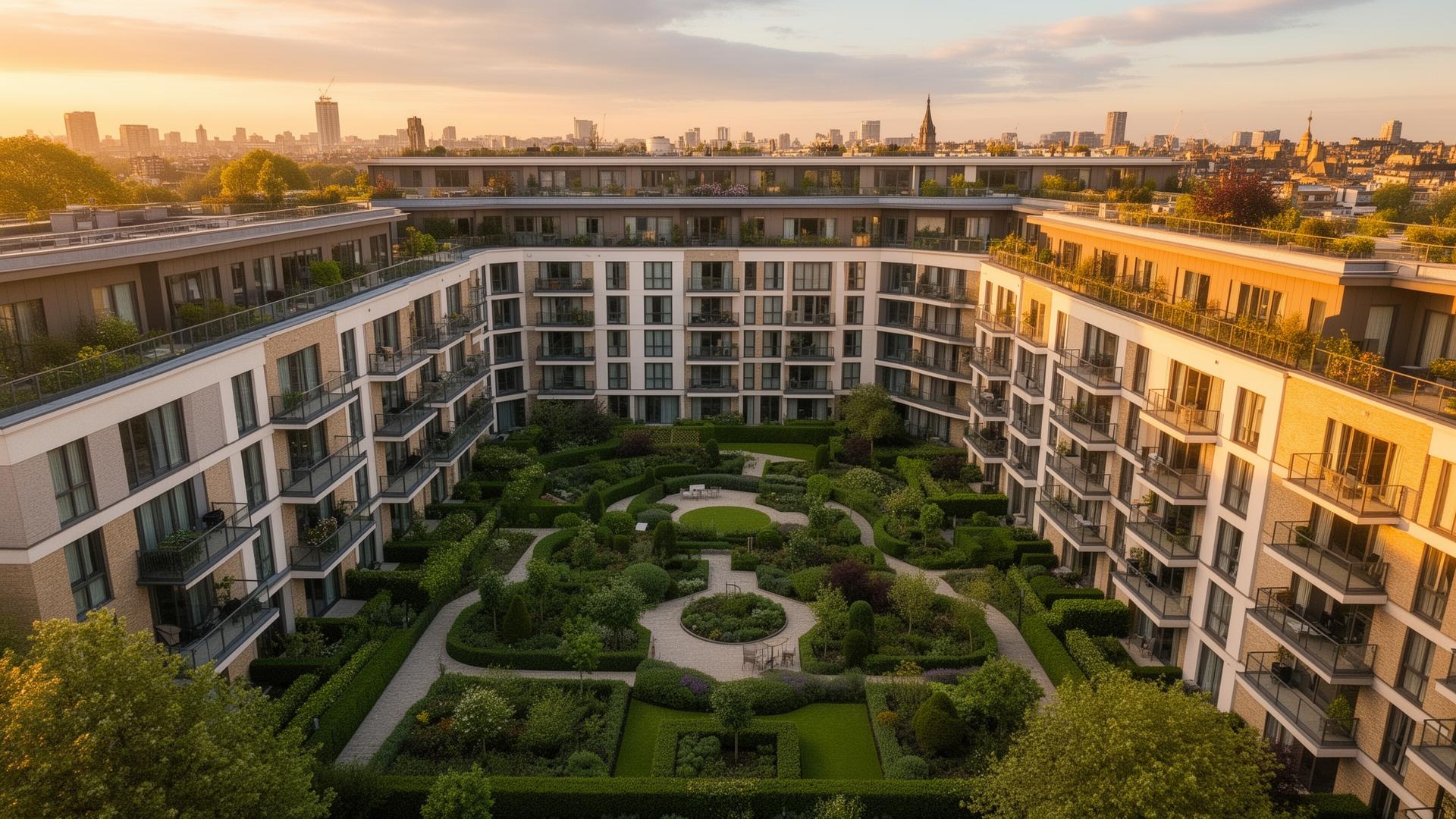 Modern residential building complex